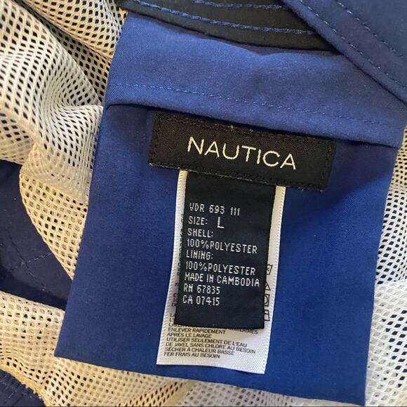 Nautica Men’s Blue Board Shorts Swim Trunks Size Large Interior Brief & Pockets - Picture 7 of 7